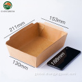 Eco Friendly Disposable Bento Box Disposable Thickened Kraft Paper Salad Fast Food Container Factory